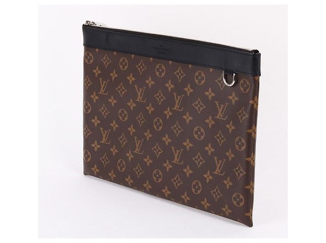 Louis Vuitton Borsa Clutch GM Monogram Discovery Marrone - vista 4