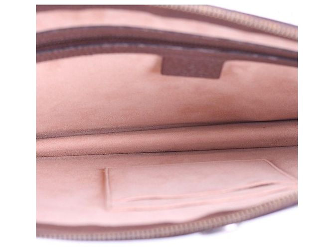 Gucci Grande Clutch Bag GG Canvas Ophidia Marrone - vista 5