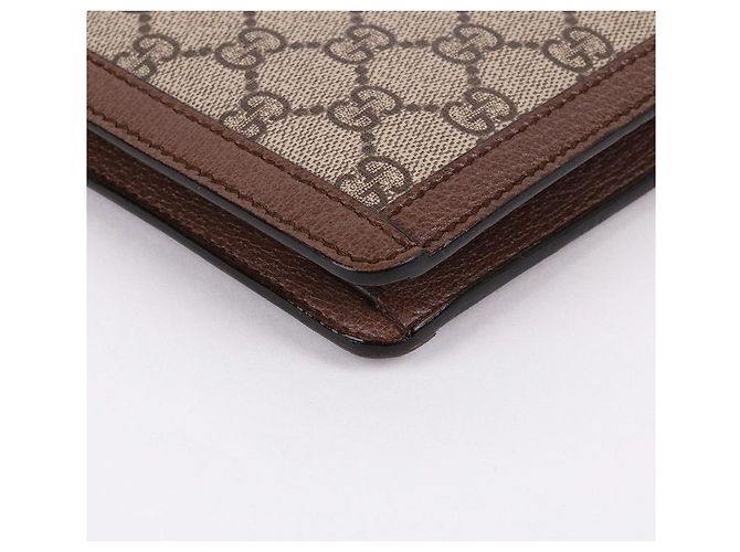 Gucci Grande Clutch Bag GG Canvas Ophidia Marrone - vista 8