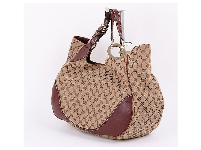 Gucci Große Schultertasche GG Jacquard Mit Interlocking Braun - Ansicht 2