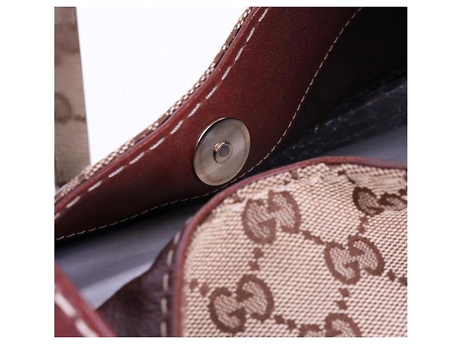 Gucci Große Schultertasche GG Jacquard Mit Interlocking Braun - Ansicht 5