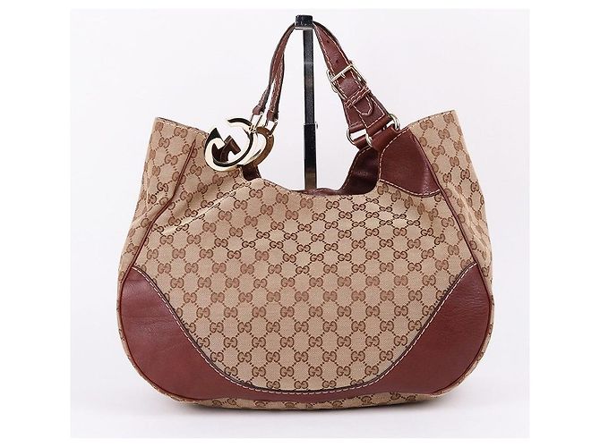 Gucci Große Schultertasche GG Jacquard Mit Interlocking Braun - Ansicht 9