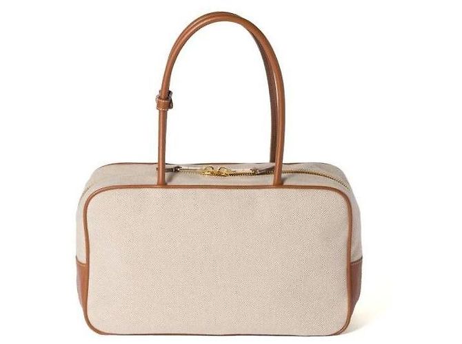 Miu Miu Canvas-Leder-Tasche Braun - Ansicht 5