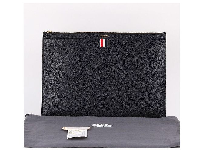 Thom Browne Grande borsa a mano con zip e supporto per laptop - vista 10