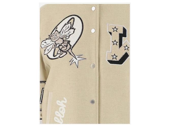 Off White Multi Applique Patch Bomber Brown - view 4