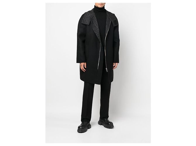 Givenchy Cappotto con cappuccio con logo Nero - vista 4