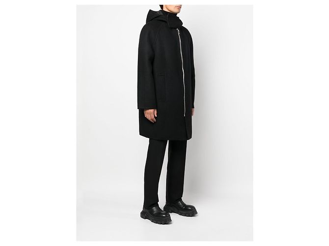 Givenchy Cappotto con cappuccio con logo Nero - vista 5