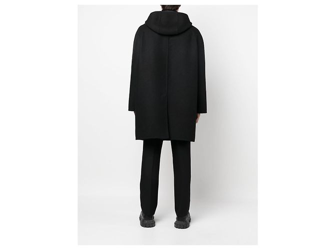 Givenchy Cappotto con cappuccio con logo Nero - vista 6