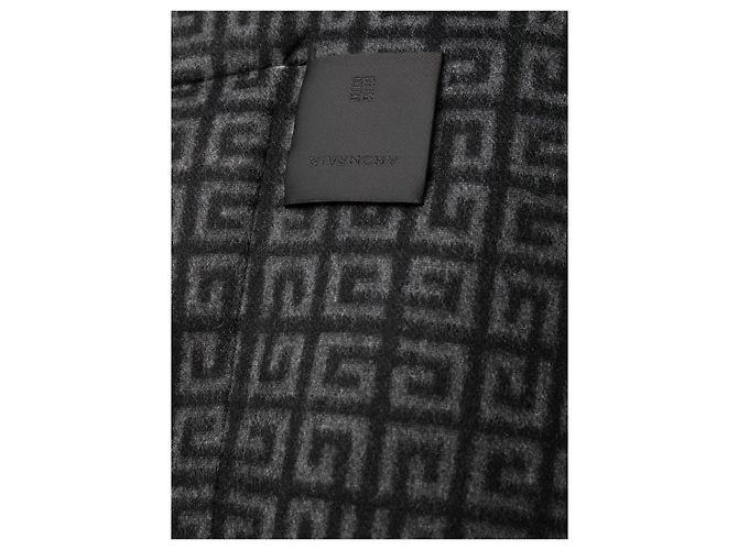 Givenchy Cappotto con cappuccio con logo Nero - vista 8