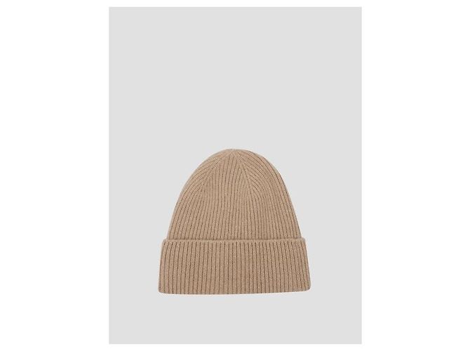 Gucci Beanie in cashmere con patch Marrone - vista 5