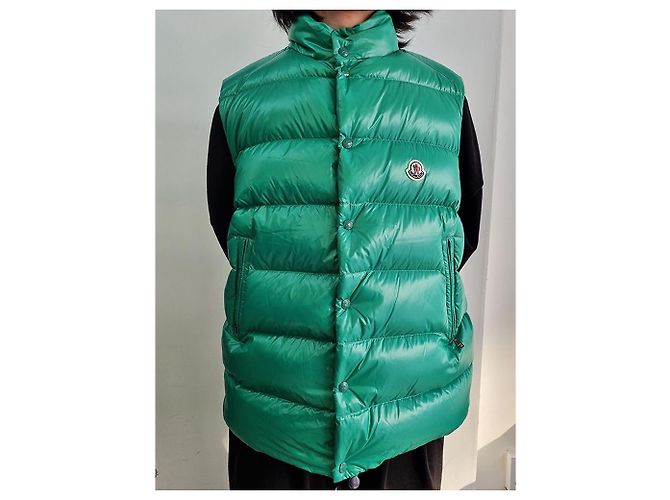 Moncler Herren Logo Steppweste Grün - Ansicht 3