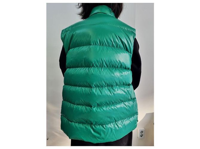 Moncler Herren Logo Steppweste Grün - Ansicht 6