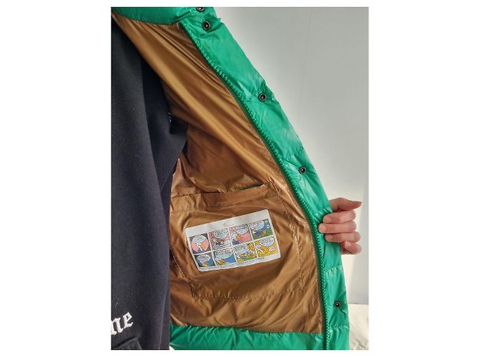 Moncler Herren Logo Steppweste Grün - Ansicht 7