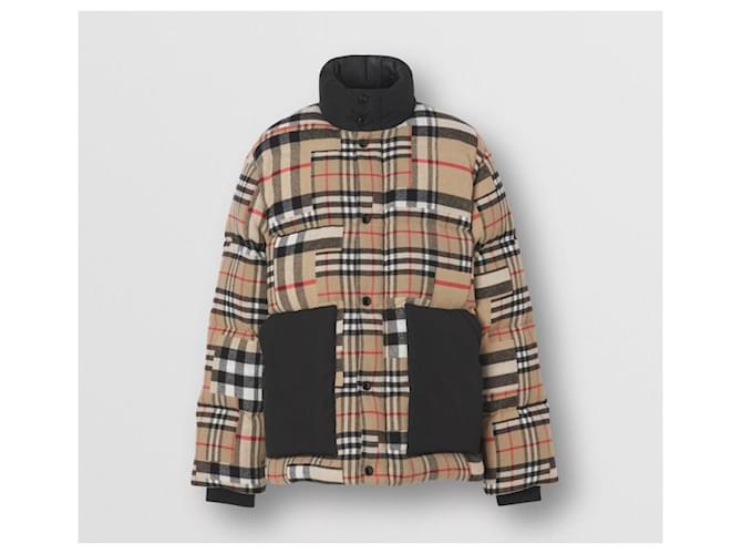 Burberry Vintage Check Wool Down Padding Brown - view 4