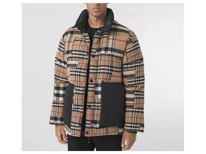 Burberry Vintage Check Wool Down Padding Brown - view 6