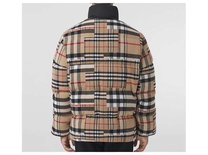 Burberry Vintage Check Wool Down Padding Brown - view 7