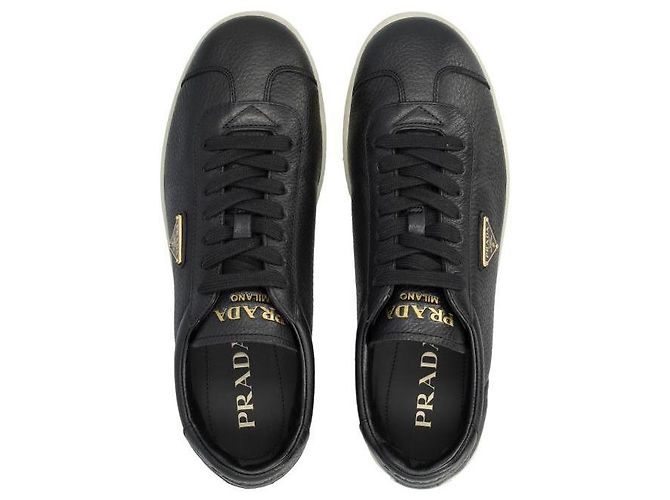 Prada Sneakers in pelle Rain Deer Nero - vista 5