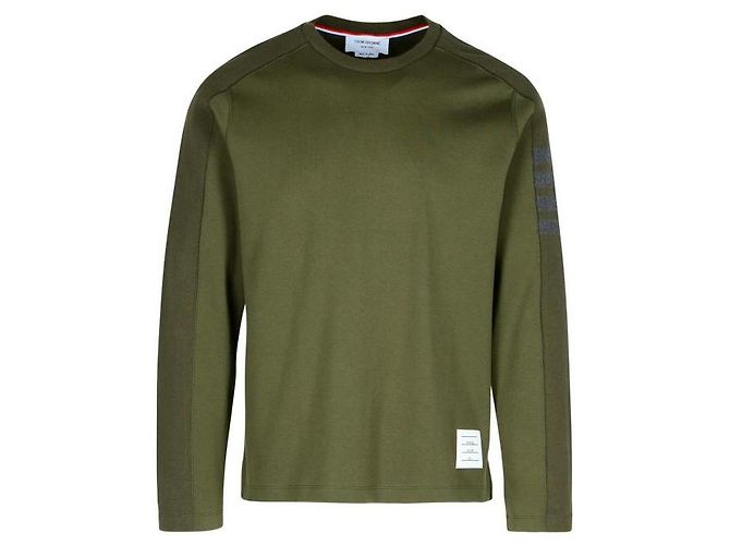 Thom Browne T-shirt a maniche lunghe in cotone - vista 4