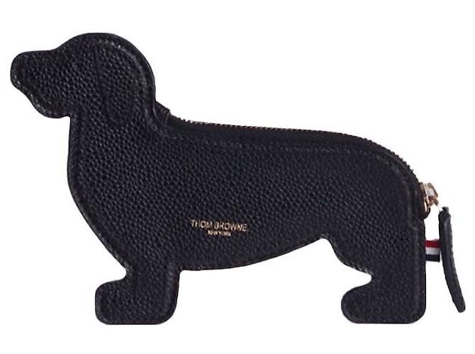 Thom Browne Portafoglio Hector Pebble Nero - vista 3