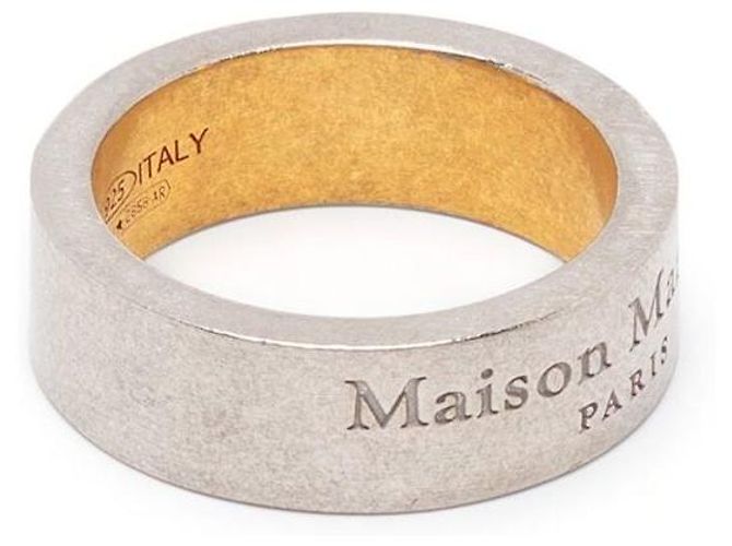 Maison Martin Margiela Engraved Logo Band Ring Silvery - view 3