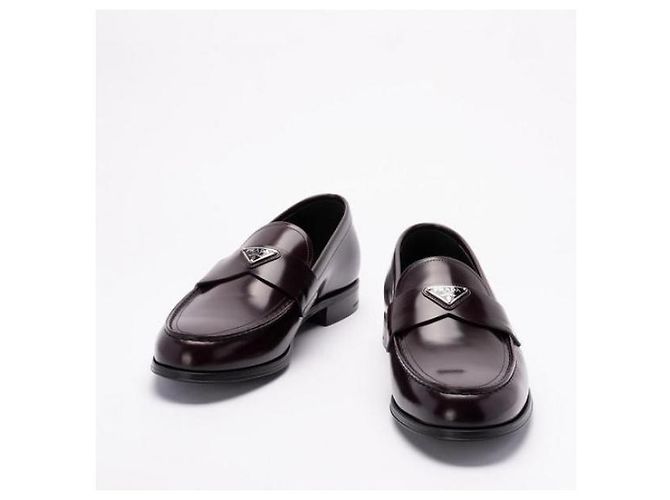 Prada Mocassini in pelle spazzolata Marrone - vista 5