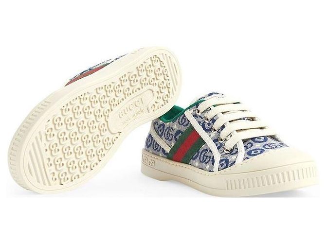 Gucci Sneakers Jacquard Tennis Blu - vista 5