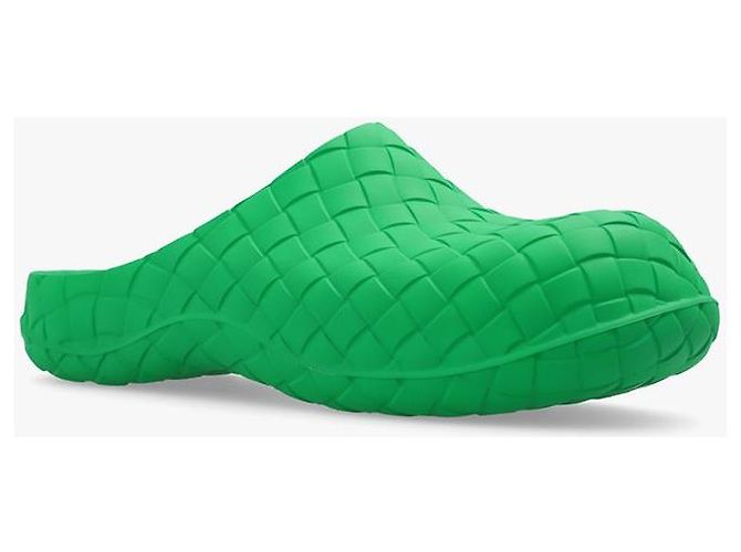 Bottega Veneta Infradito in gomma Intrecciato Verde - vista 7
