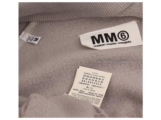 Maison Martin Margiela Felpa grigia con collo alto Maison Margiela Multicolore - vista 5