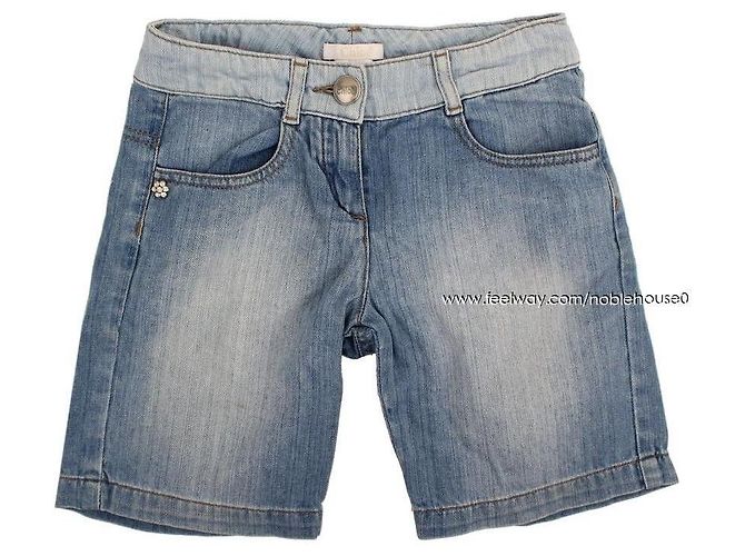 Chloé Burberry Mark T-Shirt und Denim-Shorts Set für Mädchen Blau - Ansicht 6