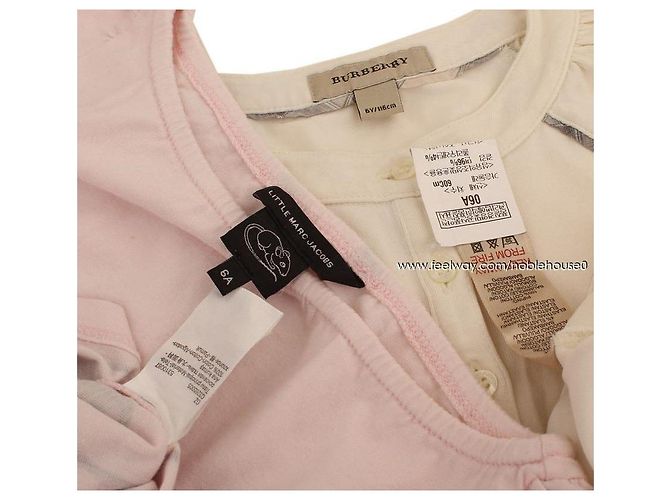 Chloé Burberry Mark T-Shirt und Denim-Shorts Set für Mädchen Blau - Ansicht 9