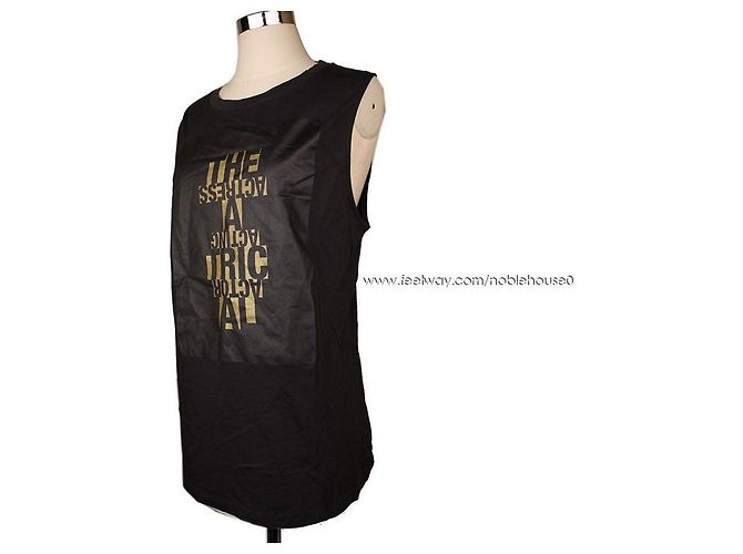 Top de tirantes con estampado de letras verde oscuro Acne - vista 2
