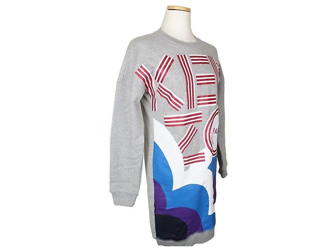 Kenzo Kinder Fleece Sweatshirt mit Multi-Logo, Langes Oberteil, Jahre Erwachsene Braun - Ansicht 2