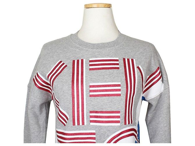 Kenzo Kinder Fleece Sweatshirt mit Multi-Logo, Langes Oberteil, Jahre Erwachsene Braun - Ansicht 6