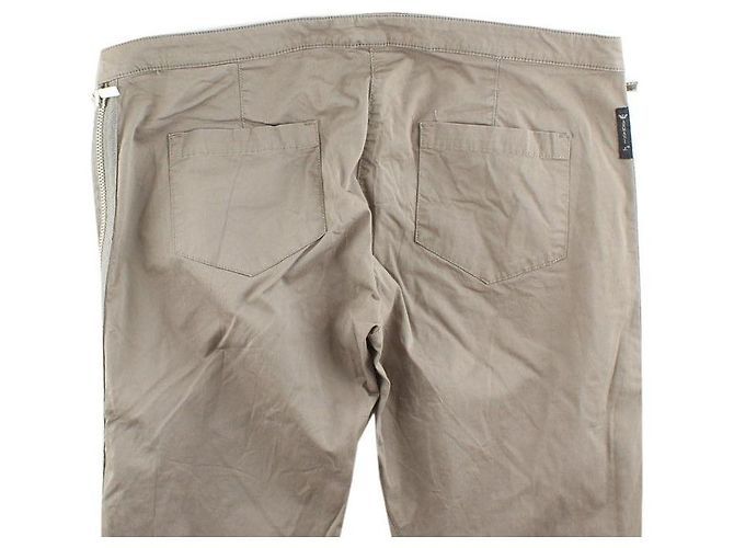 Pantalones khaki con detalles de cremallera Armani Jeans Castaño - vista 4