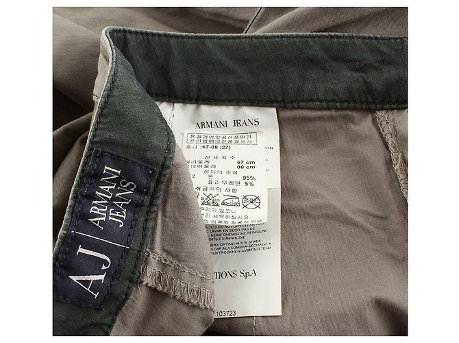 Pantalones khaki con detalles de cremallera Armani Jeans Castaño - vista 5