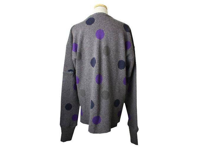 Armani Herren Wollstrickoberteil mit Mehrfachpunkten Braun - Ansicht 2