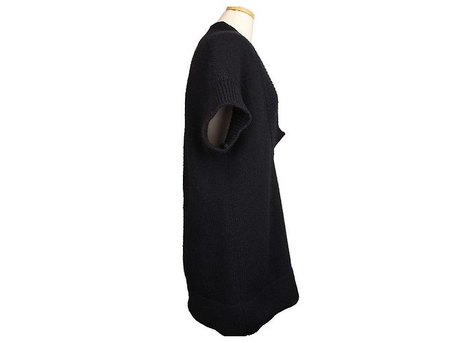 Chloé Navy Schalkragen aus Wollstrick XS Blau - Ansicht 3
