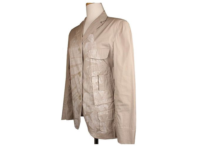 Jil Sander Chaqueta Beige Impresa Naranja - vista 2