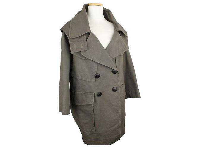 Isabel Marant Giacca militare khaki con cappuccio e doppio bottone Multicolore - vista 2