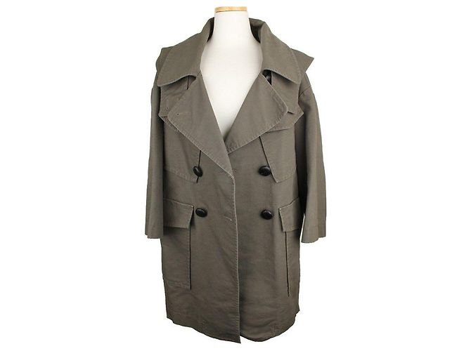 Isabel Marant Giacca militare khaki con cappuccio e doppio bottone Multicolore - vista 5