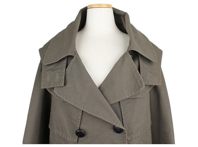 Isabel Marant Giacca militare khaki con cappuccio e doppio bottone Multicolore - vista 7