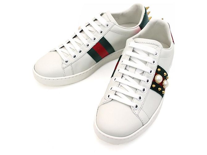 Gucci Baskets Basses Ace Stud Multicolore - vue 3