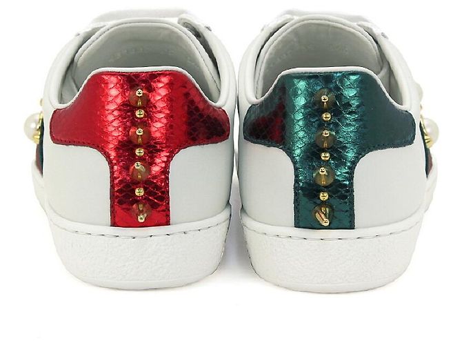 Gucci Baskets Basses Ace Stud Multicolore - vue 7