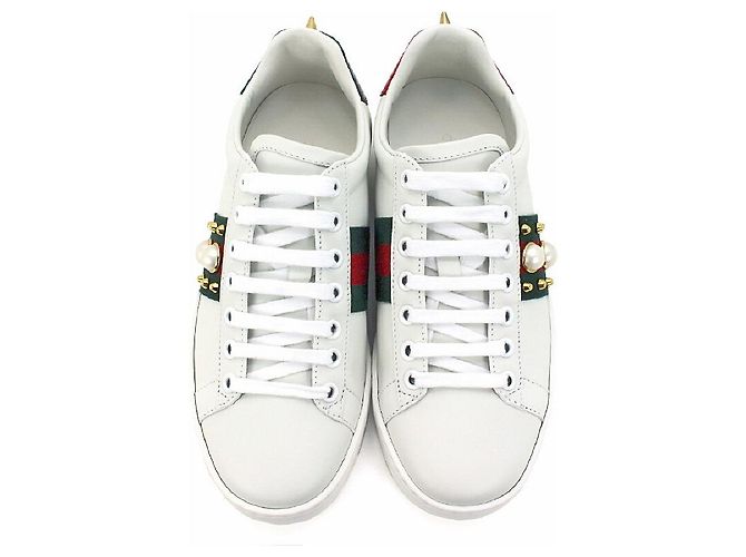Gucci Baskets Basses Ace Stud Multicolore - vue 9