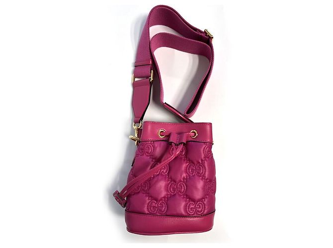 Gucci Borsa a secchiello GG Marmont matelassé piccola Rosa - vista 8