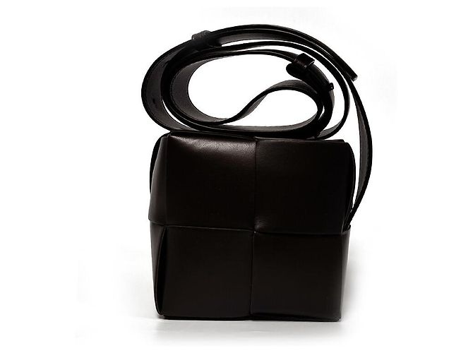 Borsa a tracolla mini Bottega Veneta marrone scuro - vista 9