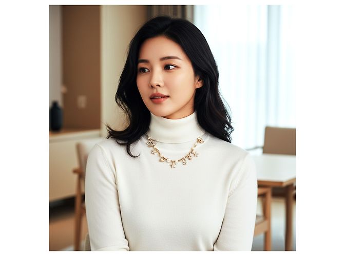 Chanel Collana di perle con logo CC a forma di cuore D'oro - vista 10