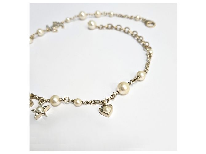 Chanel Collana di perle con logo CC a forma di cuore D'oro - vista 6
