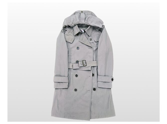 Burberry Abrigo Trench Balmoral de Tafetán con Capucha Brit FR Corea Plata - vista 2