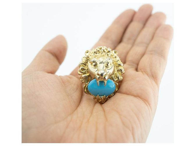 Gucci Anillo de león en latón Dorado - vista 13